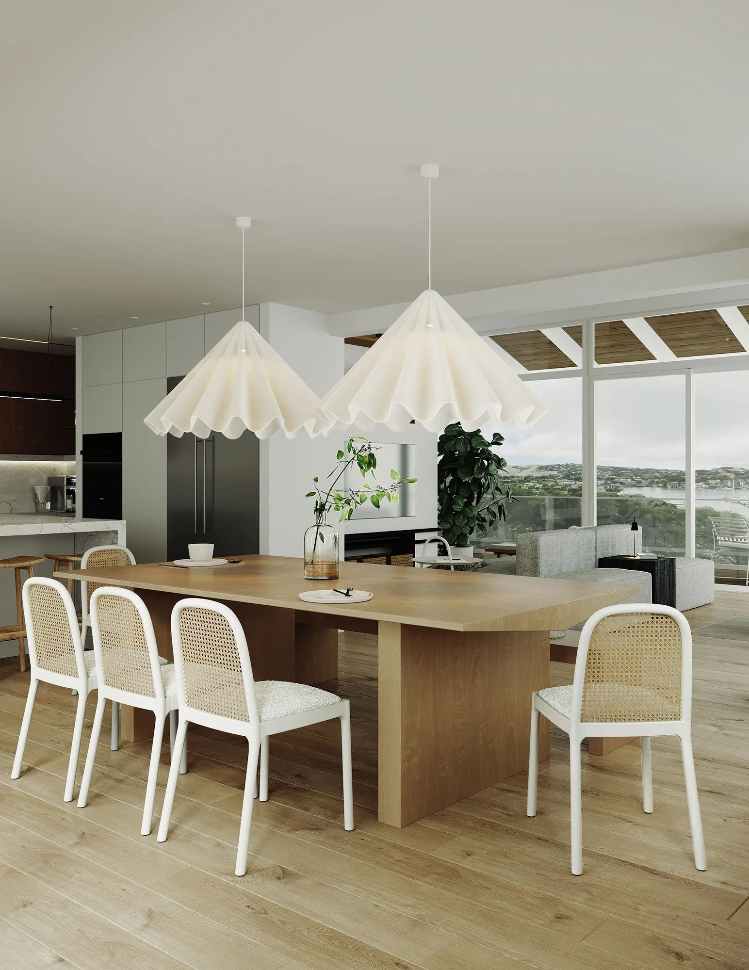 California tiburon modern interior kitchen dining room 2 — Acacia retreat house