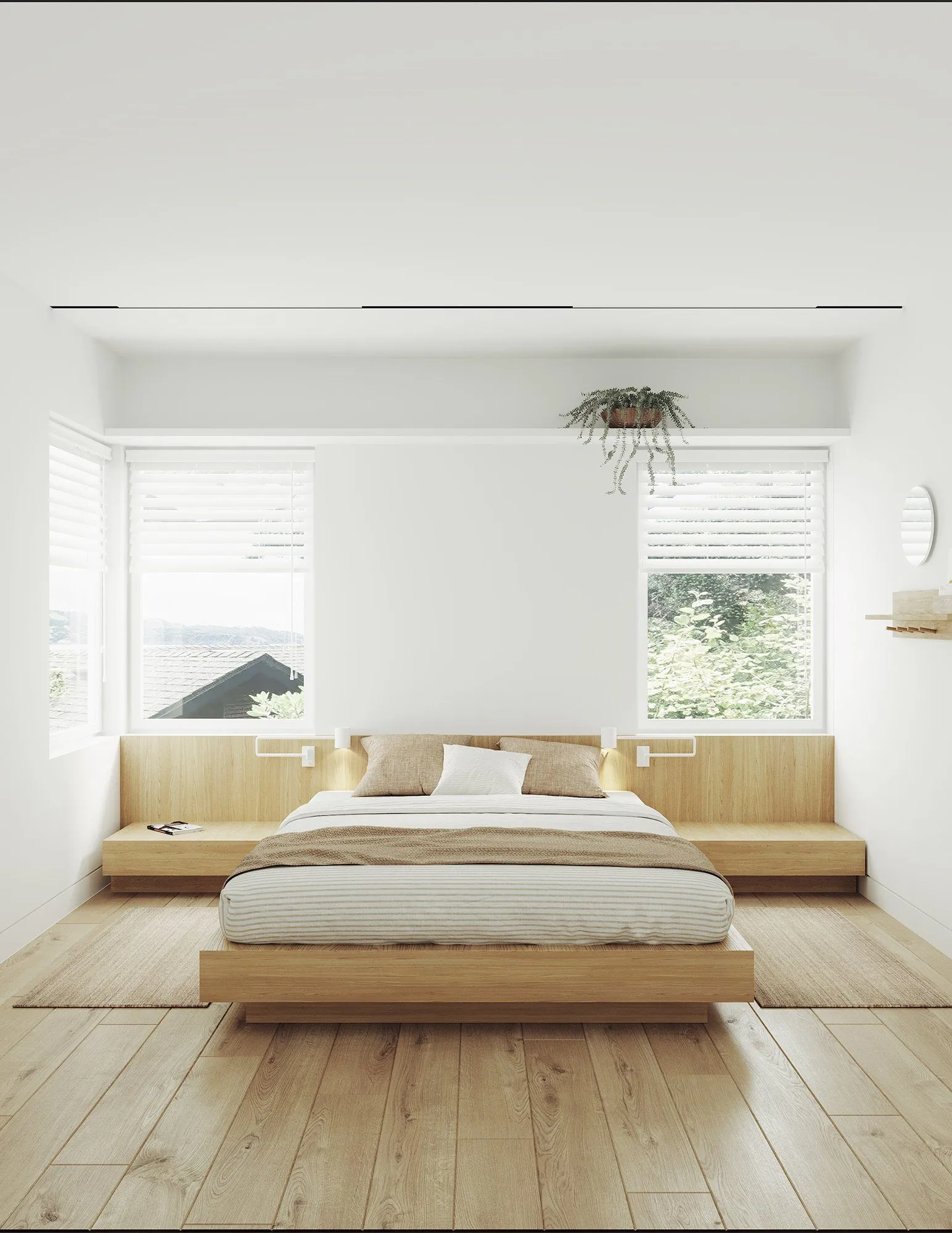 California tiburon modern interior bedroom guest wood — Acacia retreat house