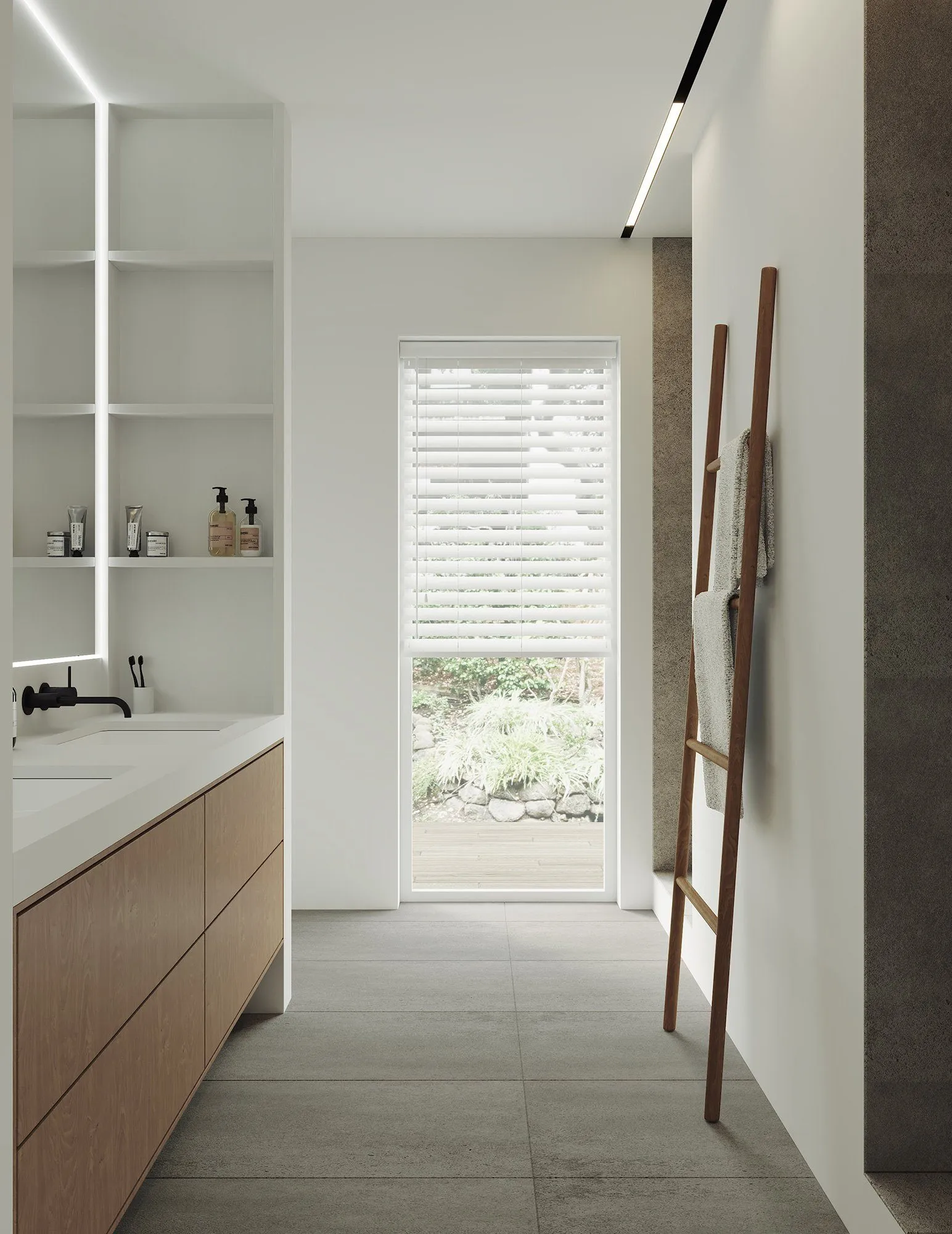 California tiburon modern interior master bathroom home spa — Acacia retreat house